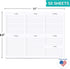 321Done Weekly Checklist Notepad Landscape Minimalist - Letter Size - 50 Sheets (8.5" x 11") Landscape to-Do's Notepad Tear Off, Planning Memo Pad...