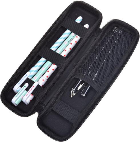 Cosmos Black Color EVA Hard Shell Stylus Pen Pencil Case Holder Compatible with Apple Pencil, Wacom Stylus Executive Fountain Pen, Ballpoint Pen, ...