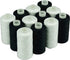 Simthread 6 White 6 Black 100% Cotton Sewing Thread 50s/3 for Quilting etc - 550 Yards Each...