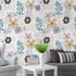 Mecpar Floral Peel and Stick Wallpaper 17.71'' x 118'' Pink Perennial Blooms Floral Wallpaper Floral Contact Paper Vinyl Self Adhesive Removable W...