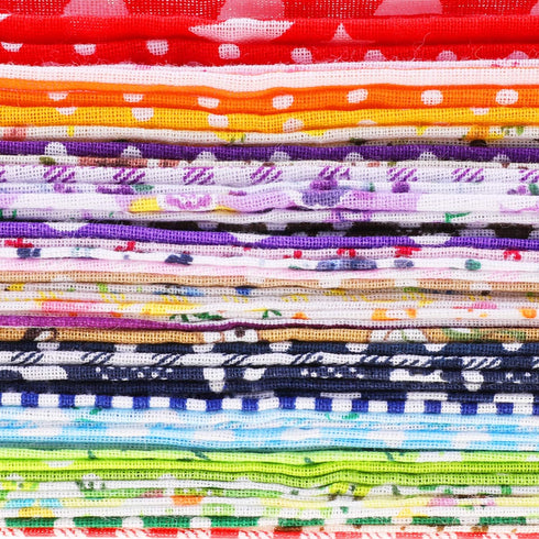 Konsait 56 Pieces 10x10'' Multi-Color Fabric Patchwork Cotton Mixed Squares Bundle Sewing Quilting Craft, Craft Fabric Bundle Squares Patchwork DI...