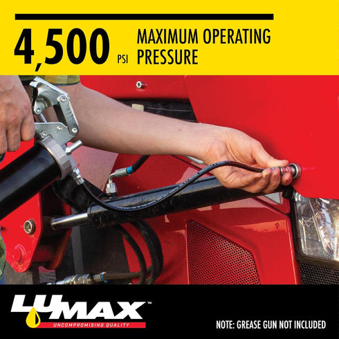 LUMAX LX-1400-2 Silver 1/8" NPT Standard Grease Coupler (Pack of 2). Standard Grease Coupler. Fits All 1/8" NPT Threads. 4500 PSI (310 Bar) Maximu...