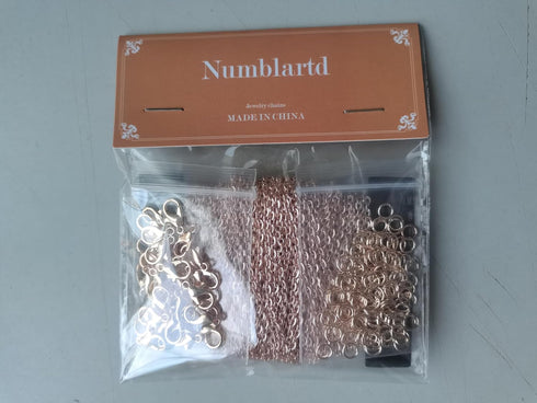 39Ft Flat Iron Twisted Cross Chain - 2x3mm Cable Link Chain with 100 Pcs Open Jump Rings and 30 Pcs Lobster Clasps for DIY Jewelry Chains Making B...