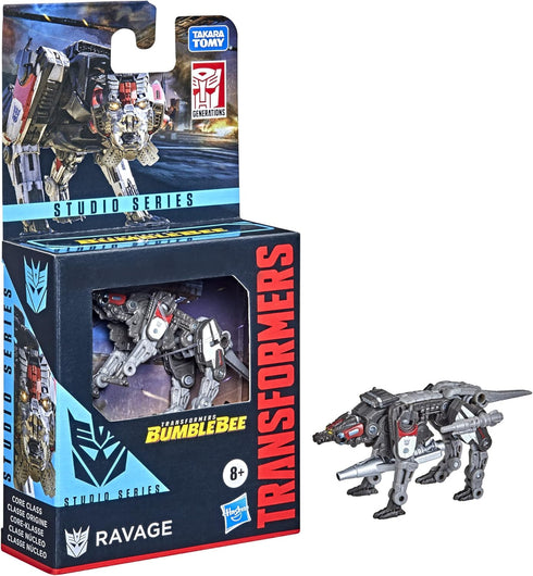 Transformers Toys Studio Series Core Class Bumblebee Ravage Action Figure - Ages 8 and Up, 3.5-inch...