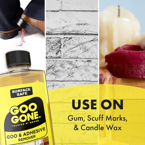 Goo Gone Original Liquid - 8 Ounce and Sticker Lifter - Surface Safe Adhesive Remover Safely Removes Stickers Labels Decals Residue Tape Chewing G...