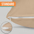 Utopia Bedding Waterproof Pillow Protectors with Zipper Standard Size (2 Pack, Beige), Terry Pillow Covers...