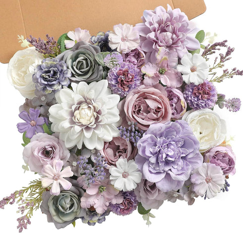Serra Flora Artificial Flowers Combo for DIY Centerpieces Arrangements Wedding Bridal Bouquet Table Chair Candle Holder Baby Shower Cake Flower Ho...