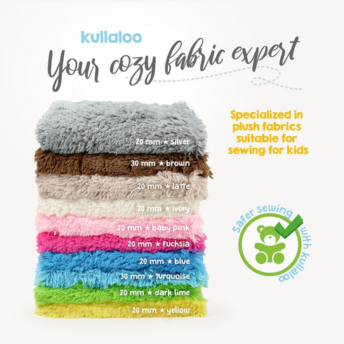 Shaggy faux fur plush fabric for sewing/Minky fabric for plushies & many more ? 39.5x29.5 inch ? pile length 3/4 inch (20 mm) ? BLUE...