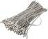 bayite Pack (100) Stainless Steel Wire Keychains Cable, Key Rings, Heavy Duty Luggage Tags Loops Tag Keepers 2mm Twist Barrel (Cable Length: 6 inc...