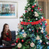 50 Pcs Unfinished Paintable Blank Wooden Christmas Festival Decoration Ornaments, Xmas Tree Hanging Wood Slices for Kids DIY Art Crafts, 5 Designs...