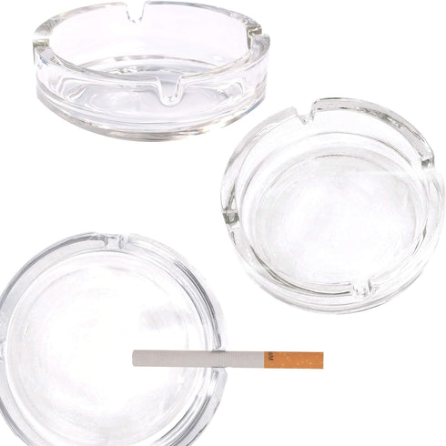 Fargus Glass Ashtrays for Cigarettes, Portable Decorative Modern Ashtray for Home Office Indoor Outdoor Patio Use, Fancy Cute Cool Ash Tray, Pack ...
