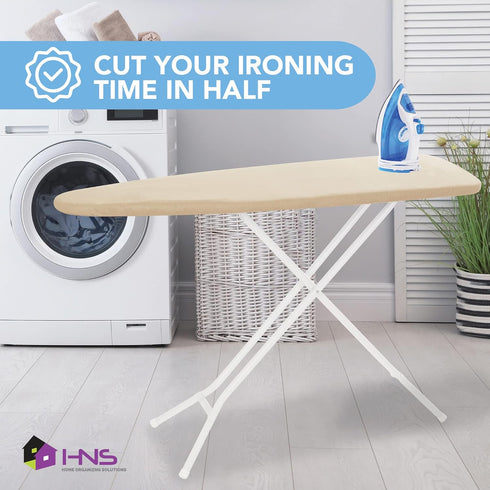 HOLDN’ STORAGE Ironing Board Cover and Pad - Iron Board Cover with Padding 15" x 54" - Iron Board Cover Large Fits All Standard Sizes - Heat Refle...