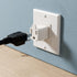 Oviitech 4 Pack 3Prong to 2 Prong Grounded Outlet Wall Tap Adapter Single Outlet Adapter Converter in White...