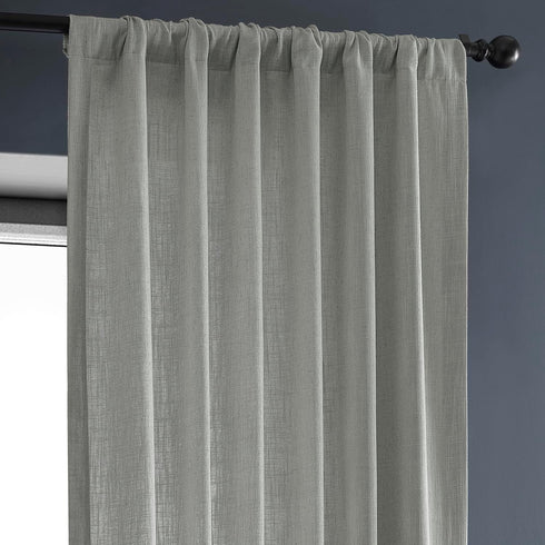 HPD Half Price Drapes Premium Heavy Faux Linen Curtains for Living Room (1 Panel), 50W x 108L Light Filtering Curtains 108 Inches Long Window Curt...