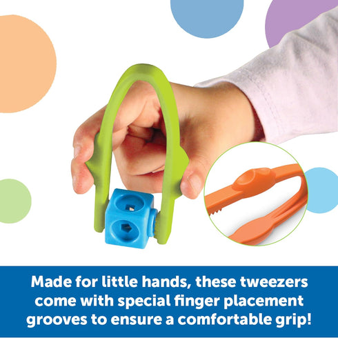Learning Resources Easy-Grip Tweezers, Preschool Learning Activities, Educational Toys for Ages 2+, Teacher Supplies for Classroom, Fine Motor Ski...