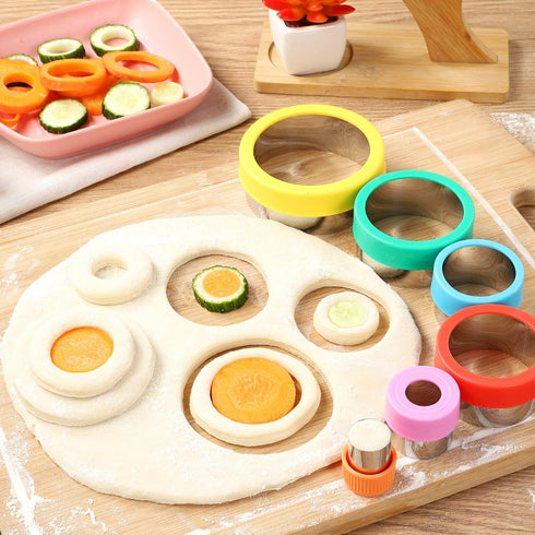Round Cookie Biscuit Cutter Set, 6 Graduated Circle Pastry Cutters, Stainless Steel Cookie And Dough Cutters for Donut and Scone, Circle Cutter Ca...