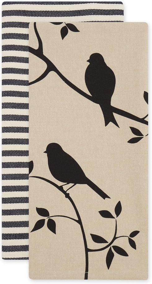 DII Decorative Oversized Festive Dishtowels, 18x28, Bushel & Peck, 2 Piece...