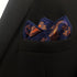 SHLAX&WING Paisley Navy Blue Orange Yellow Handkerchief Mens Ties Silk...