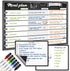 JJPRO Magnetic Dry Erase Meal Planning Whiteboard for Refrigerator-One 14.5x11" Weekly Menu Board and Two Notes Whiteboard for Kitchen Fridge-Refr...