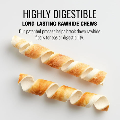 Good ‘n’ Fit Spirals Made with Real Chicken, 12 Count, Treat Your Dog to Long-Lasting and Highly Digestible Rawhide Chews...
