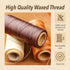 Mandala Crafts Black Flat Waxed Thread for Leather Sewing - 273 Yds 150D 0.8mm Polyester Leather Thread String Waxed Cord for Leatherwork, Beading...