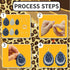 AOUXSEEM 181 Pcs Faux Leather Earrings DIY Making Kit, Contains 60 Pre Cut Metallic Vinyl and Leopard Printed Fabric Earring Pieces,60 Earring Hoo...