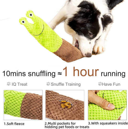 Squeaky Dog Toys Treat Dispensing Dog Puzzle Toys Stress Release Game for Boredom Enrichment Toys Stuffed Snuffle Toy Plush Puppy Chew Toy for Sma...