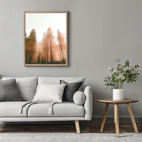 Posterizer 1 pcs-beautiful nature scene with evergreen trees and mountains 5-Landscape & Nature Art-Gift for Art Lovers-Decor for Home & Office- u...