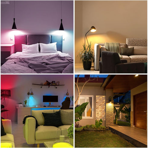 2 Pack Battery Operated Light Bulbs, 13 RGB Color Battery Powered LED Light Bulb with Remote Control, Dimmable E26 Screw in Puck Lights for Non El...