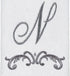Avanti Linens - Fingertip Towel, Soft & Absorbent Cotton Towel, Scroll Design, Cursive Style Decor (Monogram Collection, Initial N)...