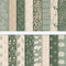 32 Sheets Sage Green Floral Pattern Paper Greenery Scrapbook Specialty Paper Eucalyptus Leaves Double Sided Craft Paper For DIY Card Making Photo ...