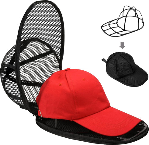 Hat Cleaner, 1Pack Baseball Caps Hat Washer for Washing Machine, Ball Cap Washing Hat Cage Protector Holder Fit for Adult and Kid's Caps, Foldable...