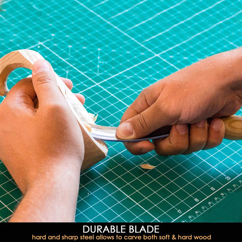 BeaverCraft Wood Carving Gouge 7L/22 Spoon Carving Tools, Chisels - Bowl Gouge, Wood Curved Chisel - Whittling Spoon Knife...