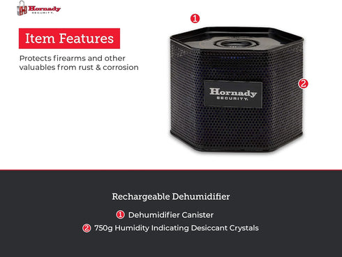 Hornady 95902 Dehumidifier Canister,Black...
