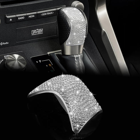 TOMALL Bling Car Gear Shift Knob Cover Compatible with Lexus RX IS ES GS NX RC Bling Auto Shift Gear Knob Cover Crystal Interior Trim for Car Spar...