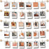 BIZYAC Hanging Photo Display Room Wall Decor - Sculptural Picture Frames Collage - 5 Strings with 30 Clips - 3M Self Adhesive Hooks - No Holes Dri...