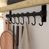 Dseap Kitchen Utensil Holder Hanger, Pot and Pan Rack Wall Mount, Kitchen Rail with 8 Hooks for Hanging Cooking Utensils, Mugs, Spoons, Wall Mount...