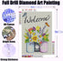 RYMILIE Flowers Diamond Art Painting Kits for Adults, Full Drill Diamond Dots Paintings for Beginners, Round 5D Paint with Diamonds Pictures Gem A...