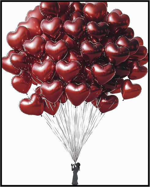 Posterizer 1 pcs-Valentine's Day cute heart shaped balloon poster -3-Romantic Art-Holiday Poster Collection-Gift for Couples boyfriend girlfriend ...