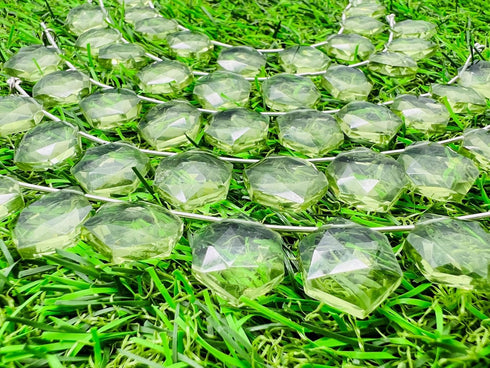 1 Strand Peridot Quartz 10 Pcs Beads Size 14x14mm Hexagon Shape Cut Faceted Beads for Jewellery Making, Beading & Craft Supplies KCRAFTS-RK_k53...
