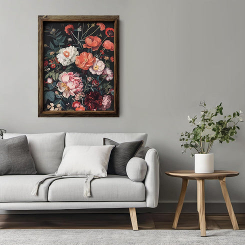 Posterizer 1 pcs-pink and red big flowers-Floral & Botanical Art-Abstract & Modern Art-Gift for Men Women Entrepreneur Teens-Decor for Home & Offi...