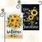 Tatuo 2 Pcs Sunflower Flag Outdoor Spring Welcome Garden Flag Burlap Garden Flags Sunflower Garden Flag Sunflower Garden Decor Double Sided 12 x 1...