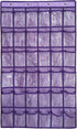 NIMES Hanging Closet Underwear Sock Jewelry Storage Over The Door Classroom Cell Phone Calculator Organizer 36 Clear Pockets (Purple)...
