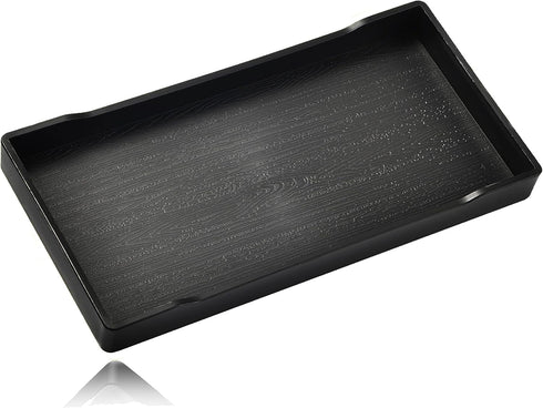 Small Black Mini Tray (8 inch x 4 inch) for Kitchen Counter, Bathroom for Vanity Items, Coffee Accessory, Bar, Serving Seasoning, Salt and Pepper,...
