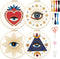 4 Pcs Evil Eye Embroidery Starters Kit for Beginners with Pattern and Instructions, Beginners Embroidery Stitch Practice kit Include Embroidery Cl...