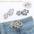 3 Sets Rhinestones Flower Pant Waist Tightener Jean Buttons for Loose Jeans,Cute Flowers Buttons for Jeans Button Pins for Jeans Crystal Floral Je...