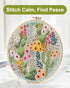 Santune 3 Sets Embroidery Kit,Cross Stitch Kits for Beginners,Needlepoint Kits for Adults with Easy Stamped Flower Pattern Fabric Hand Crafts,Hoop...