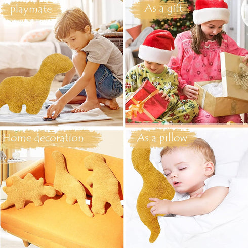 Tyrannosaurus Dino Nugget Pillow, 18 inch Dinosaur Chicken Nugget Pillow Stuffed Animal Plush Toy, Dino Nugget Plush Dinosaur Theme Party Decorati...