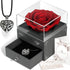 Forever Rose, Eternal Rose Box, Real Preserved Rose, Red Rose Necklace for Women, I Love You Gifts for Her, Birthday Gifts for Women, Aromatherapy...