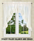 Ellis Curtain Stacey Sheer Balloon Valance, 60" x 15", Ice Cream...